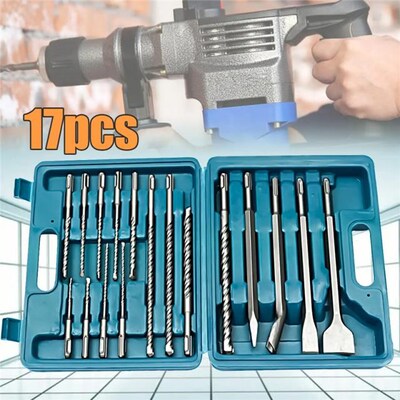 17pcs Electric Hammer Drill Bit Set Chisel SDS Plus Impact R