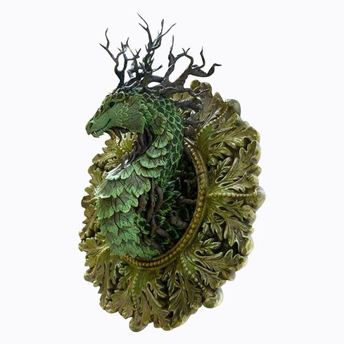 Resin Forest Dragon Sculpture Animal Statue Landscape Lawn F