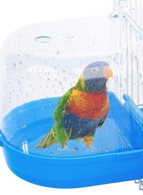 Bird Bath Box For Cage Parrots Parakeet Hanging Birdbath Bat