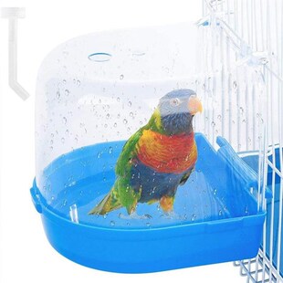Bird Bath Box For Cage Parrots Parakeet Hanging Birdbath Bat