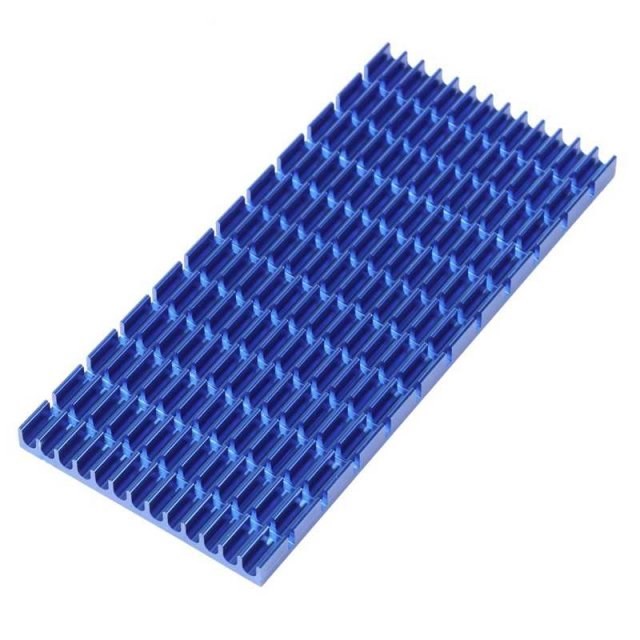 Cooling Fin Plate Blue Aluminum Semiconductor Devices Parts