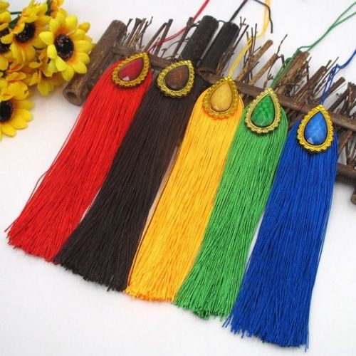 Handmade Buddha Bead Counter Decoration Polyester Tassels wi