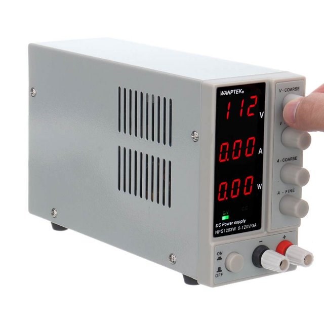 Wanptek Switching DC Power NPS1203W 120V 3A Supply LED Digit