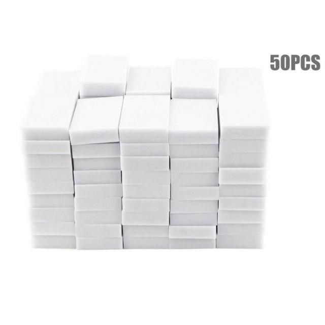 50pc Sponge Eraser Kitchen Duster Wipes Home Clean Accessory