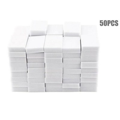 50pc Sponge Eraser Kitchen Duster Wipes Home Clean Accessory