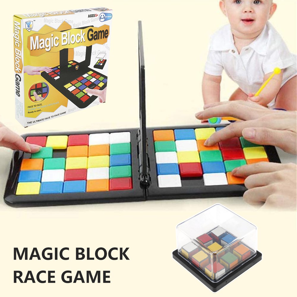 Colorful 3D Puzzle Wooden Tangram Math Toys Tetris Game Chil