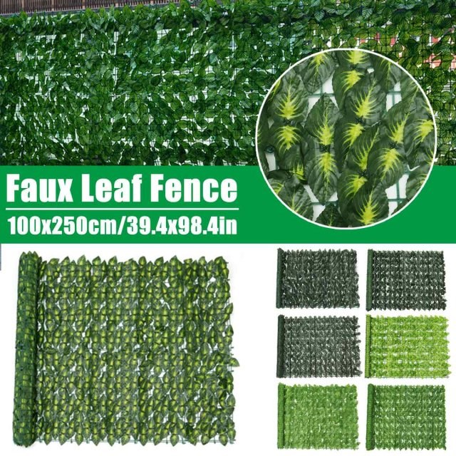 1×2.5M Artificial Hedges Privacy Faux Fence Ivy Vine Fake L