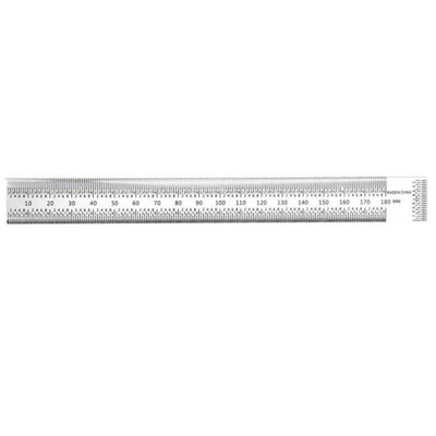 180mm Scribing Ruler Alloy Steel Woodworking Scribing Angle