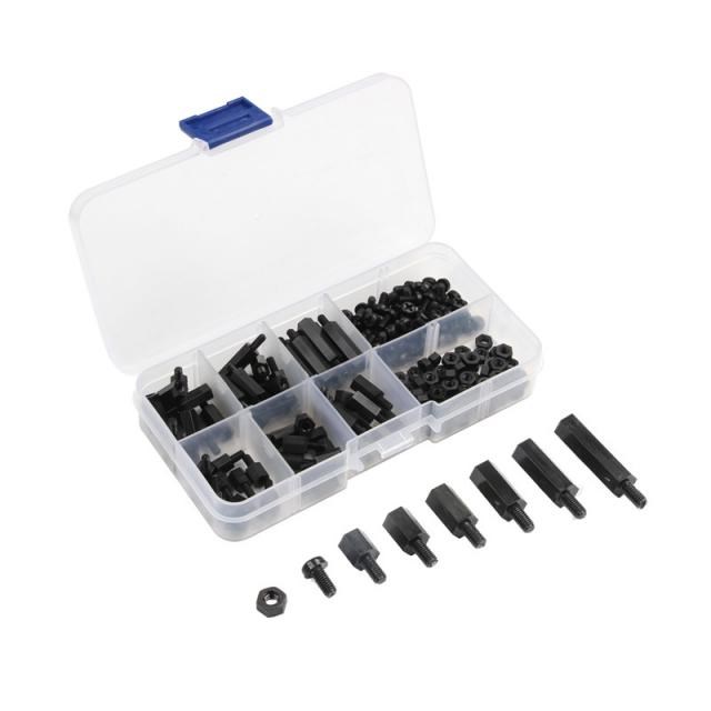 180Pcs Black Nylon Standoff Set Male to Female M3 Nylon Stan