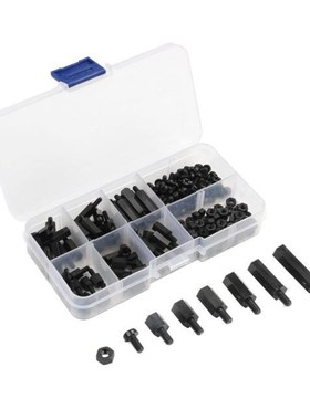 180Pcs Black Nylon Standoff Set Male to Female M3 Nylon Stan