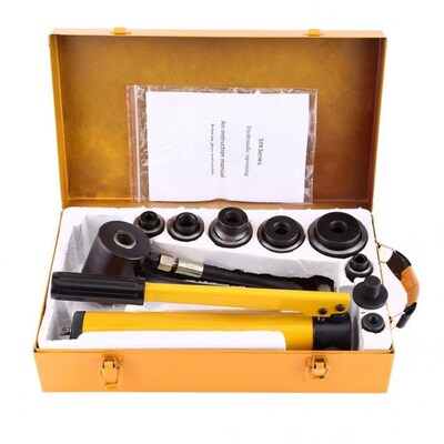 Manual Hydraulic Round Hole Punch Kit Steel Metalworking Han