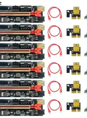 6PCS PCIE Riser 009S Plus Gold USB 3.0 Cabo Riser PCI Expres
