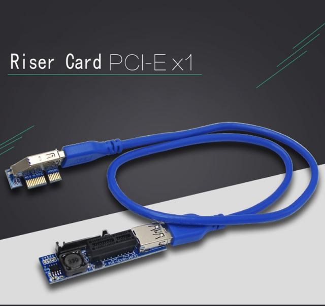 NEW PCI-E PCI E Express 1X to 1X Extender Adapter Riser Card