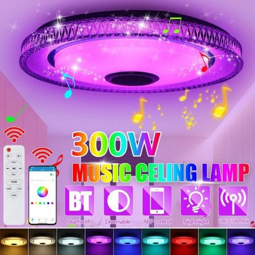 AC85-265V 300W Smart Music LED Ceiling Lights RGB Dimmable A