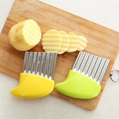 4 Colors Wavy French Fries Cutter Stainless Steel Potato Sli