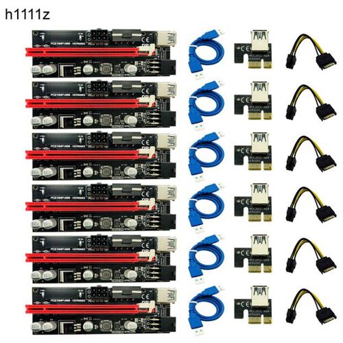 6pcs Newest VER009 USB 3.0 PCI-E Riser VER 009S Express 1X 4