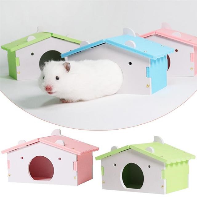 Pets Wooden Hamster House Cage Accessories For Rat Guinea Pi