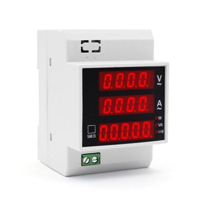 Digital Energy Meter Din Rail LED Active Power Factor AC Ele