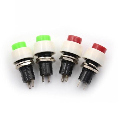 2 Colors 2pin Rounded Power Self-locking Panel Amount ON/OFF