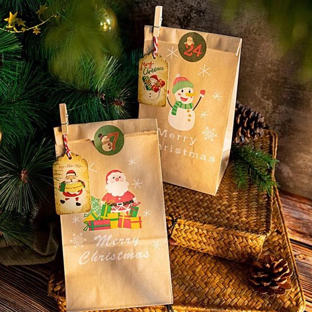 100pcs Merry Christmas Kraft Paper Tags DIY Handmade Gift Wr