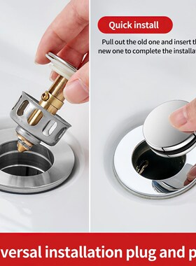 Drain Washbasin Stopper Wash Basin Plug Stainless Steel Boun