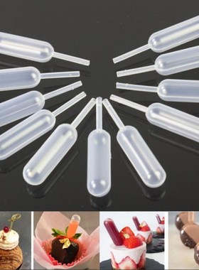 50pcs 4ml Sauce Droppers For Cupcakes Ice Cream Sauce Ketchu