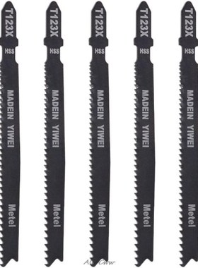 High Quality  5 Pcs T123X 4 Inch HCS T-Shank Jigsaw Blades S