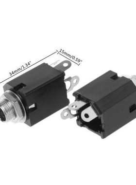 10pcs 6.35mm Audio Plug Sockets PJ-612 3-Pin Connector With