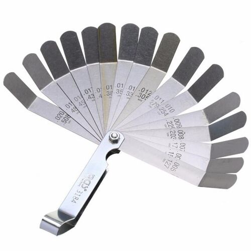 0.127-0.508mm 16 Blade High Strength Metric Feeler Gauge Sta