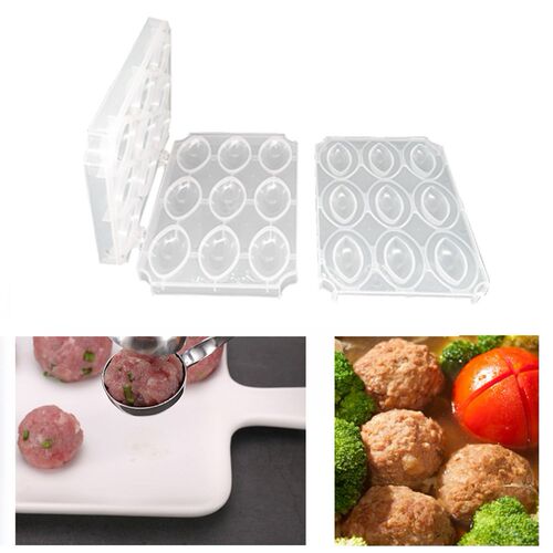 9 Holes Manual Kibbeh Express Meatball Maker Meatloaf Mold P