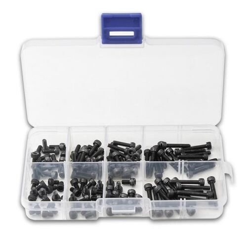 ZENHOSIT 120PCS M3* 4-20 Screws Black Carbon Steel Hexagon H