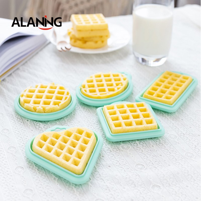 5 Pcs Sets Food Grade Silicone Waffle Mould Kitchen Environm