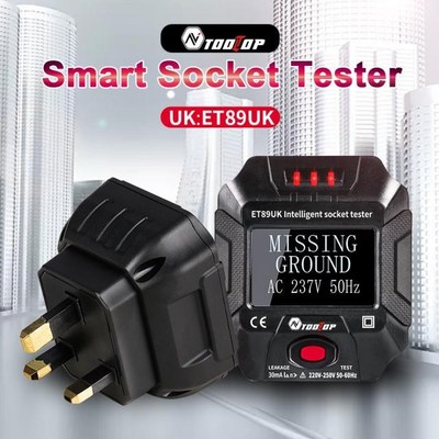 Smart Socket Tester With UK Plug Socket Smart Tester Digital