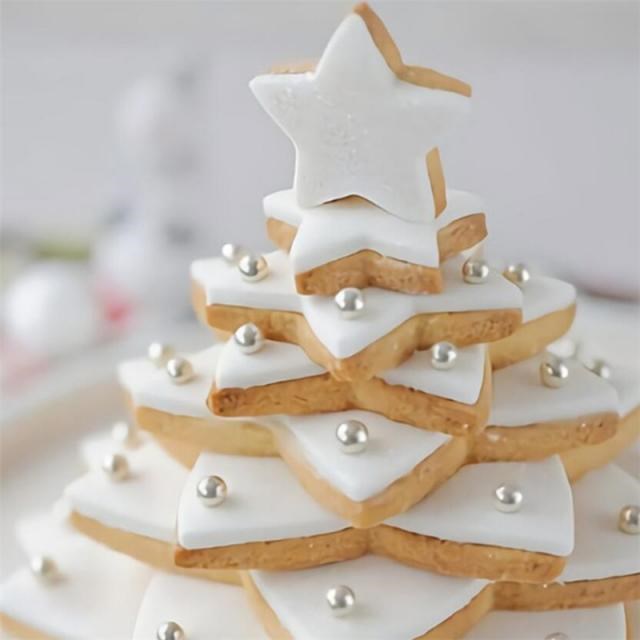 6Pcs/set Christmas Tree Cookie Cutter Mold Stars Shape Fonda