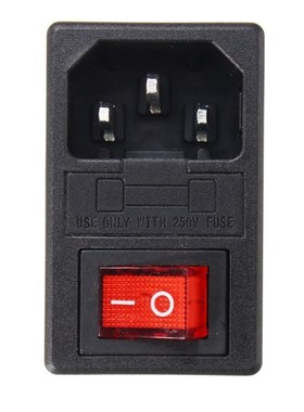 1Pcs Mini 250V 10A AC 3 In 1 Fuse Power Supply Socket Connec