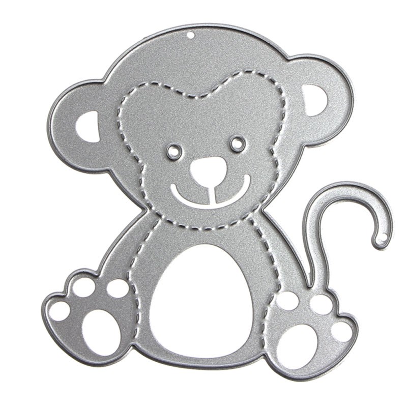 Cute Monkey Cutting Dies Stencils DIY Scrapbook Album Paper