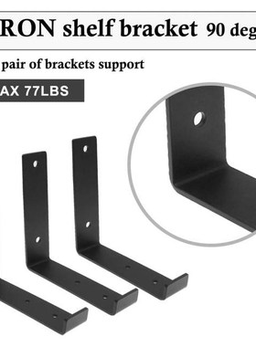 2 Pieces L-Shape Shelf Brackets Heavy Duty Collapsible Wall