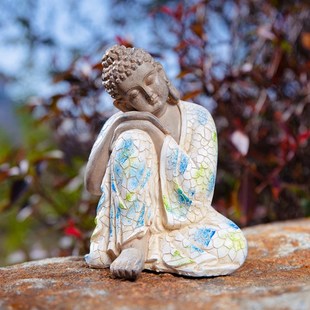 Buddha Statue Figurine Handmade Buddhist Sculpture Ornament