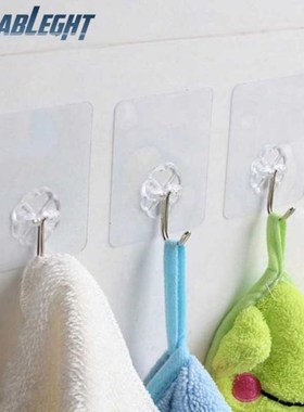 Wall-Mounted Seamless Hook Transparent Strong Self Adhesive