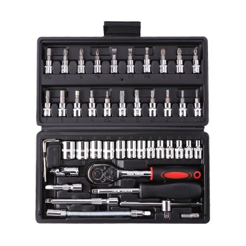 46pcs Socket Wrench Set Ratchet Spanner Multi-functional Car