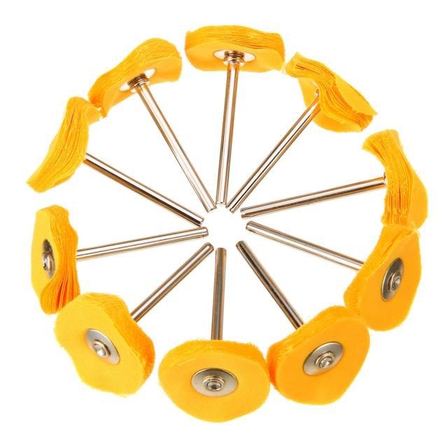 10pcs 3mm shank polishing buffing cloth wheel brush rotary t