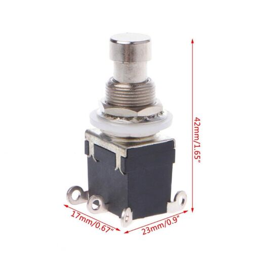 Plastic+Metal AC 250V/2A 125V/4A 6 Pins DPDT Momentary Stom