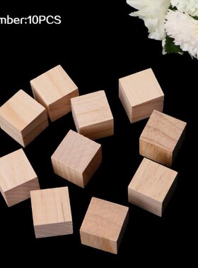10/25/25mm Wooden Square Blocks Mini Cubes Embellishment 适