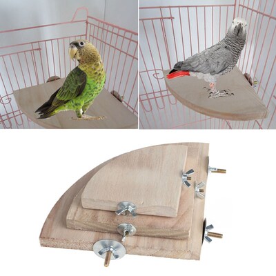 Pet Parrot Wood Plat适用于m Stand Rack Toy Hamster Perches F