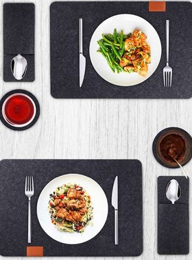 12 Pcs Washable Non-Slip Table Placemats Drink Coasters Cutl