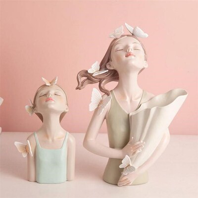 Butterfly Girl Resin Sculpture Character Model Statues Craft