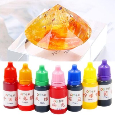 7 Pcs/set 10ml Dyeing Pigment Slime Crystal Mud Colorant Epo