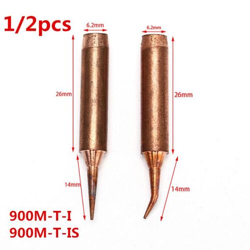 1/2pcs 900M T Series Pure Copper Soldering Iron Tip Lead-fre