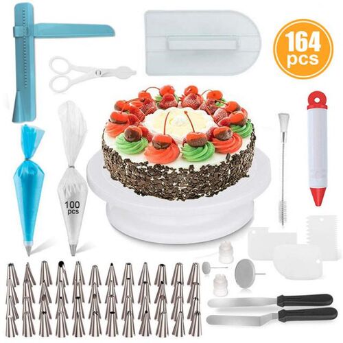 170pcs Turntable Smoother Cake Decorating Tools Dessert Deco