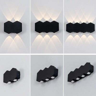 4-8W LED 3 Color Creative Wall Lamp Switchable Bedroom Lamp